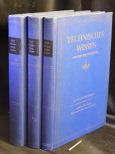 Quak, Karl: Technisches Wissen. Band I-III -  LAGERRÄUMUNG. 
