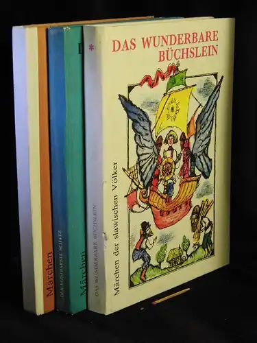 Karalijtschew, Angel und Nikolai P. Todorow (Nacherzählung): Das wunderbare Büchslein + Der kostbarste Schatz + Siljan, der Storch (3 Bände) - Märchen der slawischen Völker -  LAGERRÄUMUNG. 