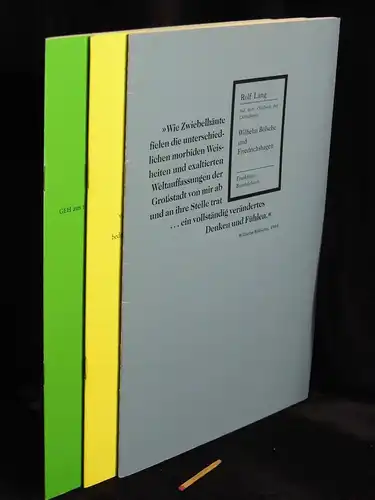 Barthel, Wolfgang (Reihenherausgeber): Frankfurter Buntbücher 6 + 28 + 30 (3 Hefte)   6: Rolf Lang: Auf dem 'Mußweg der Liebhaberei`Wilhelm Bölsche und Friedrichshagen.. 