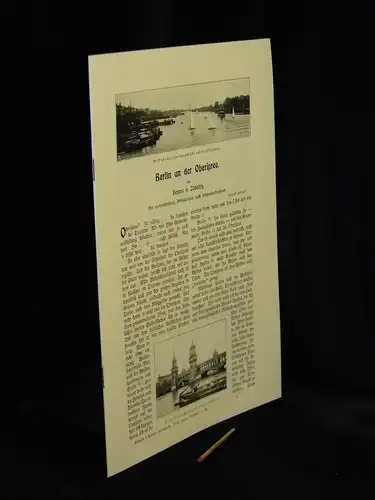 Zobeltitz, Hanns von: Berlin an der Oberspree - Sonderabdruck aus Velhangen & Klasings Monatsheften - aus der Reihe: Berlin Edition - Band: BE 01146. 