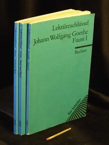 (Sammlung) Reclam Lektürschlüssel für Schüler (3 Broschüren) - aus der Reihe: Universal-Bibliothek. 