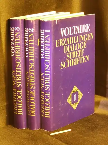 Voltaire (François-Marie Arouet): Erzählungen, Dialoge, Streitschriften 1-3 (komplett). 