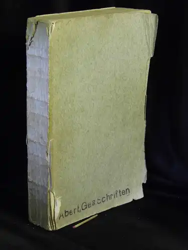 Abert, Hermann: Gesammelte Schriften und Vorträge -  LAGERRÄUMUNG. 