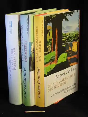 Camilleri, Andrea: (Werke) Die schwarze Seele des Sommers + Das kalte Lächeln des Meeres + Das Spiel des Patriarchen (3 Bücher) - Commissario Montalbano blickt in den Abgrund, -verliert die Geduld, -lernt das Staunen. 