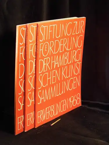 Stiftung zur Förderung der Hamburgischen Kunstsammlungen (Herausgeber): Erwerbungen 1968, 1970, 1971 (3 Bände). 