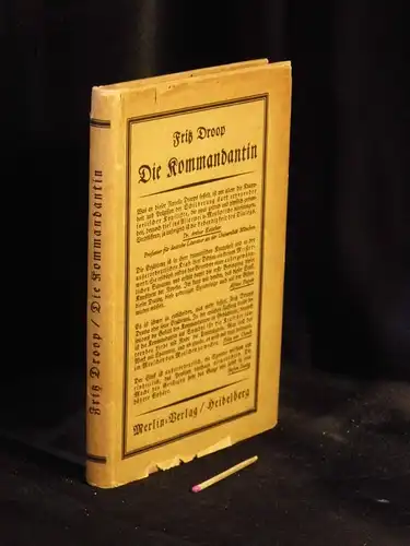 Droop, Fritz: Die Kommandantin -  LAGERRÄUMUNG. 