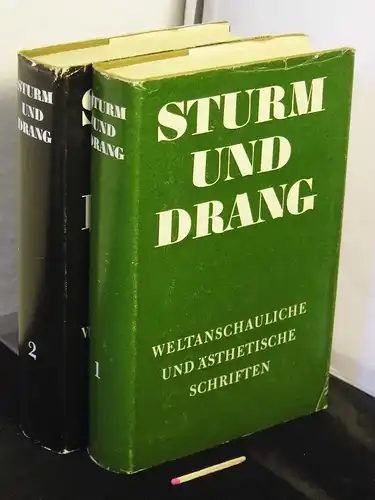 Müller, Peter (Herausgeber): Sturm und Drang. Weltanschauliche und ästhetische Schriften. Band 1 und 2. (komplett). 
