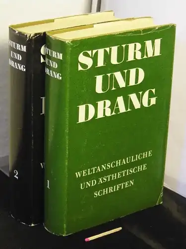 Müller, Peter (Herausgeber): Sturm und Drang. Weltanschauliche und ästhetische Schriften. Band 1 und 2. (komplett) -  LAGERRÄUMUNG. 