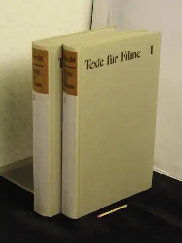 Brecht, Bertolt: Texte für Filme Band I+II (2 Bände) - Band I: Drehbücher, Protokoll „Kuhle Wampe“; Band II: Exposes, Szenarien. 