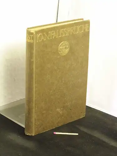 Kant - Raoul Richter (Herausgeber): Kant - Aussprüche -  LAGERRÄUMUNG. 