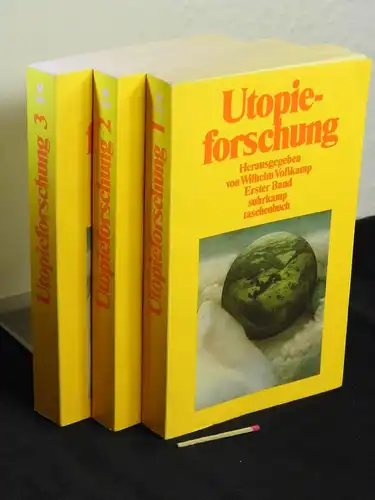 Voßkamp, Wilhelm (Herausgeber): Utopieforschung - Interdisziplinäre Studien zur neuzeitlichen Utopie - erster bis dritter Band (3 Bände komplett) - aus der Reihe: st suhrkamp taschenbuch  - Band: 1159. 