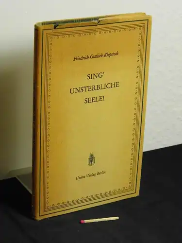 Klopstock, Friedrich Gottlieb: Sing` unsterbliche Seele! - aus der Reihe: Die Perlenkette - Band: 7 LAGERRÄUMUNG. 