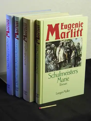 Marlitt, Eugenie: Schulmeisters Marie + Im Schillingshof + Die Frau mit den Karfunkelsteinen + Das Heideprinzeßchen (4 Bücher von 5) - Roman. 
