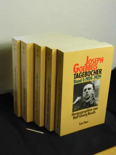 Goebbels, Joseph: Tagebücher 1924-1945 - Band 1 bis 5 (komplett) - Band 1: 1924-1929 + Band 2: 1930-1934 + Band 3: 1935-1939 + Band 4: 1940-1942 + Band 5: 1943-1945 Anhang. 