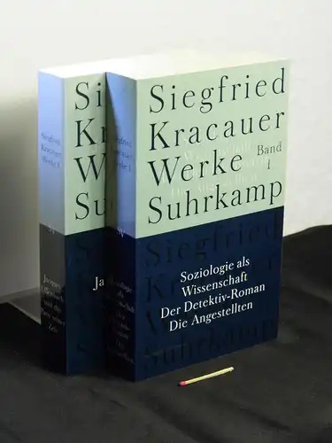 Kracauer, Siegfried: Werke - Band 1 + 8 (von 9) - Band 1: Soziologie als Wissenschaft, Der Detektiv-Roman, Die Angestellten + Band 8: Jacques Offenbach und das Paris seiner Zeit -  LAGERRÄUMUNG. 