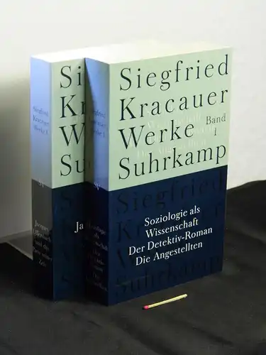 Kracauer, Siegfried: Werke - Band 1 + 8 (von 9) - Band 1: Soziologie als Wissenschaft, Der Detektiv-Roman, Die Angestellten + Band 8: Jacques Offenbach und das Paris seiner Zeit. 