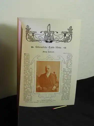 Howard, Percy: Litterarische Table d'hote - Die Literarische Gesellschaft zu Berlin - Sonderdruck aus Velhagen & Klasings Monatsheften - aus der Reihe: Berlin Edition - Band: BE 01166. 