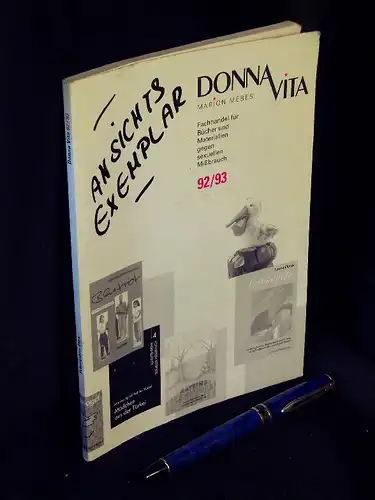 Mebes, Marion und Silke Noack: Donna vita 92/93 - Fachhandel für Bücher und Materialien gegen sexuellen Mißbrauch -  LAGERRÄUMUNG. 