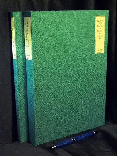 Hauswedell, Ernst L. sowie Christian Voigt (Herausgeber): Buchkunst und Literatur in Deutschland 1750 bis 1850 - I + II (2 Bände) - Band I: Texte. Band II: Abbildungen. 