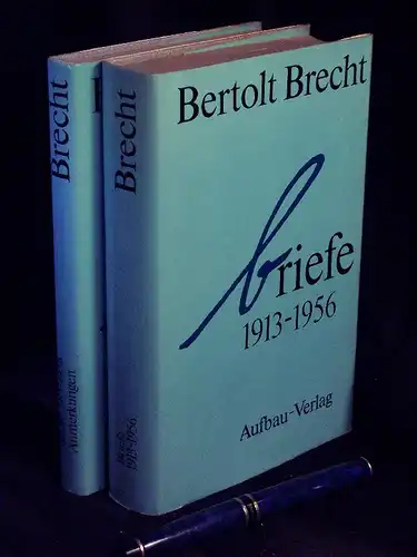 Brecht, Bertolt: Briefe 1913-1956 Band 1 + 2 (komplett) - Band 1: Texte - Band 2: Anmerkungen. 