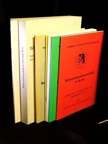 (Sammlung) Bibliothekswissenschaft, Bibliotheksgeschichte vorwiegend Berliner (12 Hefte). 