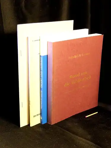 Krause, Friedhilde: (Sammlung) Rund um die Bibliothek + Erlebt und geprägt + Laurentius. 9. Jahrgang, Heft 1 + The Royal Library, Berlin, and its Contacts with Great Britain in the Ninteenth Century (Sonderdruck) (4 Bände) -  LAGERRÄUMUNG. 