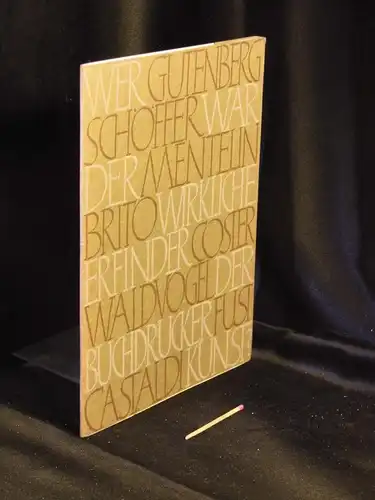 Ruppel, Aloys: Wer war der wirkliche Erfinder der Buchdruckerkunst? - aus der Reihe: Kleiner Druck der Gutenberggesellschaft - Band: 75 LAGERRÄUMUNG. 