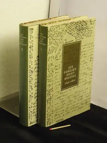 Erler, Gotthard (Herausgeber): Die Fontanes und die Merckels; Ein Familienbriefwechsel 1850-1870; Band I+II (komplett) - Band 1 30.Juli 1850 - 15.März 1858 + Band 2: 18.März 1858 - 15.Juli 1870. 
