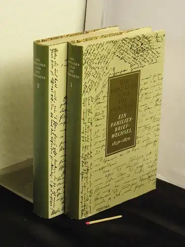 Erler, Gotthard (Herausgeber): Die Fontanes und die Merckels; Ein Familienbriefwechsel 1850-1870; Band I+II (komplett) - Band 1 30.Juli 1850 - 15.März 1858 + Band 2: 18.März 1858 - 15.Juli 1870 -  LAGERRÄUMUNG. 