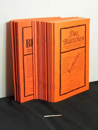 Freundeskreis des Blättchens (Herausgeber): Das Blättchen - Zweiwochenschrift für Politik, Kunst und Wirtschaft - 1997 Probeheft + 1998 1-25 (26 Ausgaben) -  LAGERRÄUMUNG. 