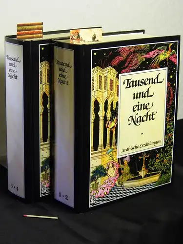 Tausend und eine Nacht - Arabische Erzählungen - erster, zweiter, dritter + vierter Band (in 2 Büchern komplett) - Erster bis vierter Band (in 2 Büchern) -  LAGERRÄUMUNG. 