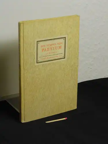 Lamb, Carl: Die Tempel von Paestum - 41 Bildtafeln - aus der Reihe: IB Insel-Bücherei - Band: 170 [3] LAGERRÄUMUNG. 