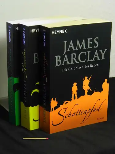 Barclay, James: Die Chroniken des Raben - Schattenpfad + Himmelsriss + Nachtkind (3 Bücher von 6) - drittes + viertes + fünftes Buch - aus der Reihe: Heyne Taschenbuch - Band: 53055 + 53061 + 52133 LAGERRÄUMUNG. 