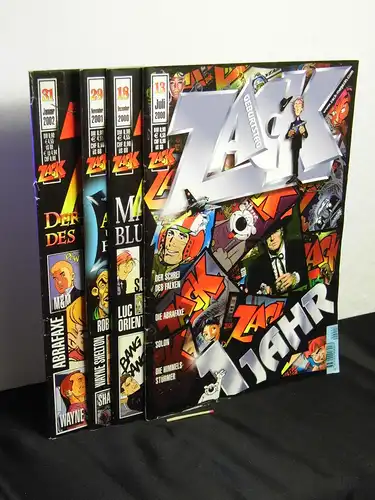 Schleiter, Klaus D. (Herausgeber): Zack (Comic) 4 Hefte 2000-2002 - 2000: Nr. 13, 18 + 2001: Nr. 29 + 2002: Nr. 31 -  LAGERRÄUMUNG. 