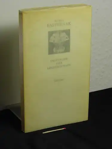 Pasternak, Boris: Initialen der Leidenschaft - (Gedichte) - aus der Reihe: Lyrik international (Weiße Reihe). 