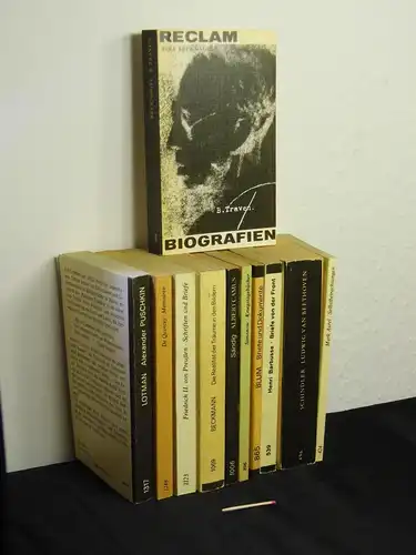 (Sammlung) Reclam Biografien und biographische Schriften wie Briefe, Tagebücher, Autobiografien, Memoiren etc. (14 Bücher) -  LAGERRÄUMUNG. 