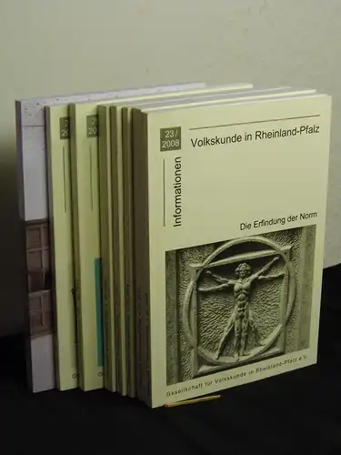 (Sammlung) Volkskunde in Rheinland Pfalz 2008 2018 (8 Bände)   Informationen   23/2008: Die Erfindung der Norm + 25/2010: Yasmin Leibenath: Wer Volkskunde.. 