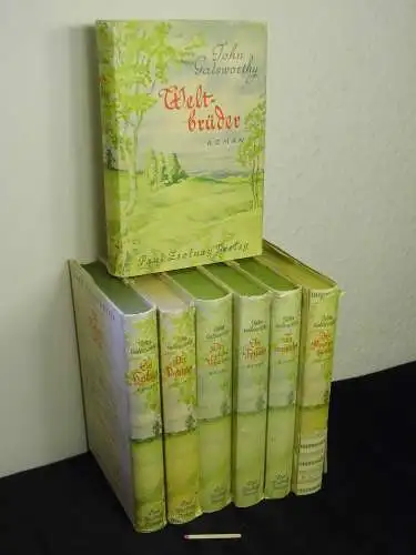 Galsworthy, John: Sonderausgabe des Paul Zsolnay Verlages anlässlich der Verleihung des Nobelpreises an John Galsworthy (7 von 8 Büchern): Weltbrüder + Ein Heiliger + Der.. 