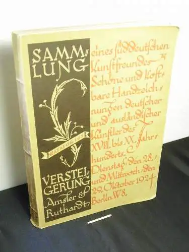 Versteigerungskatalog 105: Handzeichnungssammlung eines süddeutschen Kunstfreundes, deutsche Künstler des XVIII. Jahrhunderts, umfangreiche Sammlung kostbarer deutscher Handzeichnungen des XIX. und XX. Jahrhunderts, hervorragende Arbeiten der.. 
