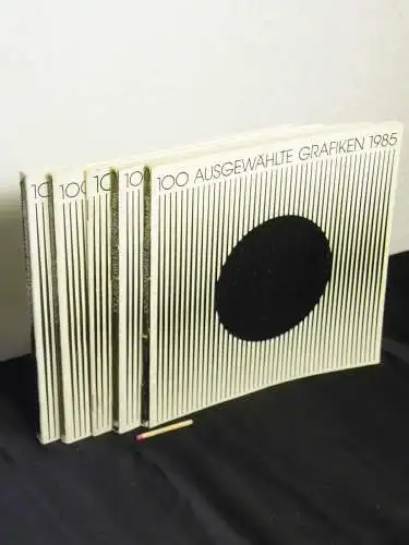 Staatlicher Kunsthandel der DDR (Herausgeber): 100 ausgewählte Grafiken 1985 + 1986 + Preisträger 1984-1986 + 1987 + 1989 - Ausstellung (5 Broschuren). 
