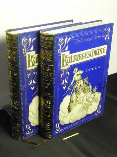 Schweiger-Lerchenfeld, Amand Freiherr von: Kulturgeschichte - Werden und Vergehen im Völkerleben - erster + zweiter Band (komplett) - mit 21/20 Tafeln und 308/306 Abbildungen im Texte. 