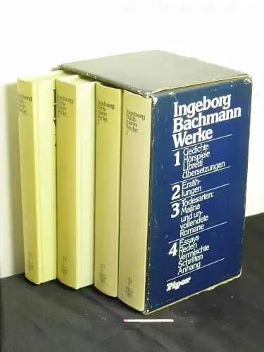 Bachmann, Ingeborg: Werke   erster bis vierter Band (komplett im Schuber)   erster Band: Gedichte, Hörspiele, Libretti, Übersetzungen + zweiter Band: Erzählungen +.. 