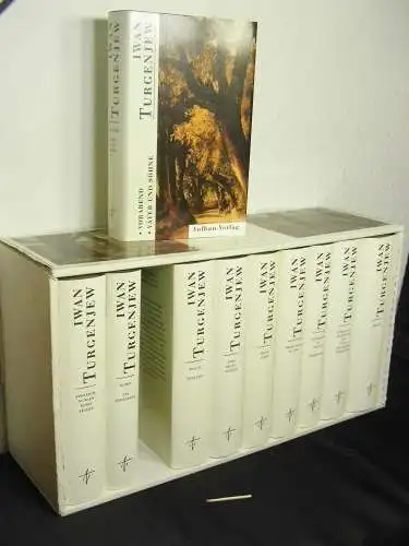 Turgenjew, Iwan: Gesammelte Werke in Einzelbänden (komplett im Schuber)   Aufzeichnungen eines Jägers + Rudin, Ein Adlernest + Vorabend, Vater und Söhne + Rauch.. 