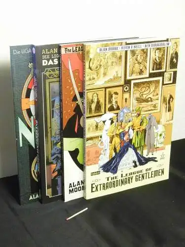 Moore, Alan sowie Kevin O’Neill und Ben Dimagmaliw: (Sammlung) Die Liga der aussergewöhnlichen Gentlemen - The league of extraordinary gentlemen (4 Bücher) - Band eins: 1898 + Century 1910 + Das schwarze Dossier + Nemo - Herz aus Eis. 