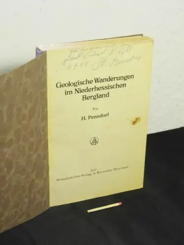 Penndorf, Heinrich: Geologische Wanderungen im Niederhessischen Bergland. 