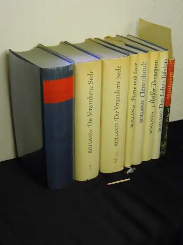 Rolland, Romain: Gesammelte Werke in Einzelbänden: Johann Christof + Die verzauberte Seele 1 + 2 + Pierre und Luce + Clerambault + Meister Breugnon + Das Leben Tolstois (7 Bücher). 