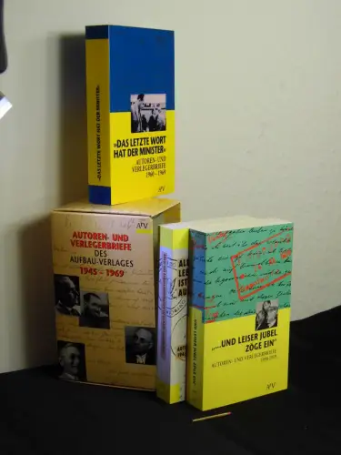 Faber, Elmar und Carsten Wurm (Herausgeber): Autoren  und Verlegerbriefe des Aufbau Verlages 1945 1969 (3 Bücher im Schuber)   Allein mit Lebensmittelkarten ist.. 
