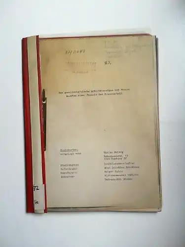 Helbig, Ulrike: Das gesellschaftliche Arbeitsvermögen von Frauen. Ansätze einer Theorie der Frauenarbeit- Diplomarbeit Universität Bremen Studiengang Sozialwissenschaften WS 1980/1981. 