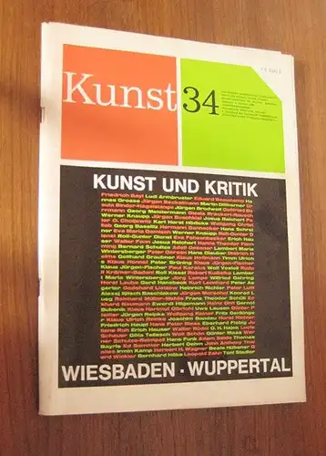 Das deutsche Kunstmagazin (Hrsg.): Kunst 34. Deutsche Ausstellungsvorschau. Das deutsche Kunstmagazin. Vierteljahresschrift für Malerei, Grafik, Plastik. Berichterstattung für Museen, Sammler, Galerien. 2. Quartal 1969. 