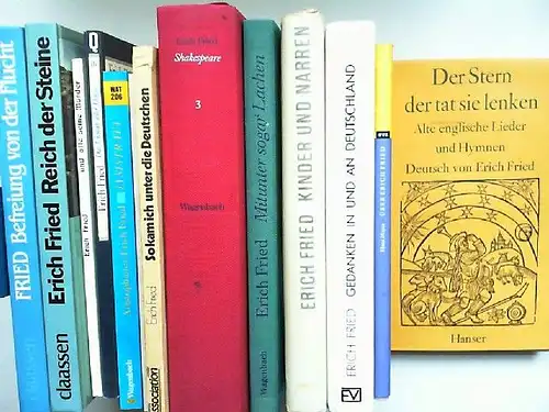 Fried, Erich: Von und über Erich Fried - 13 Bände zusammen: 1) Reich der Steine, Zyklische Gedichte; 2) Gedanken in und an Deutschland, Essays und...